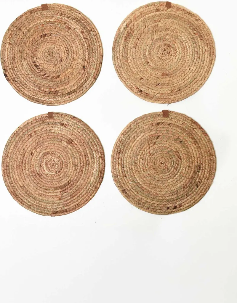 Set de Table Naturel ILANA Protège-Table Durable en Jacinthe d'Eau - 6