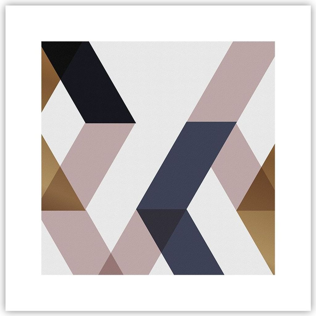 Poster - Poster ohne Rahmen - Abstraktion Muster Diamant - 30x30 cm - Wand Bild - Wanddeko - Wandbilder - Kunstposter - Wandposter - Bilder - Kunst...