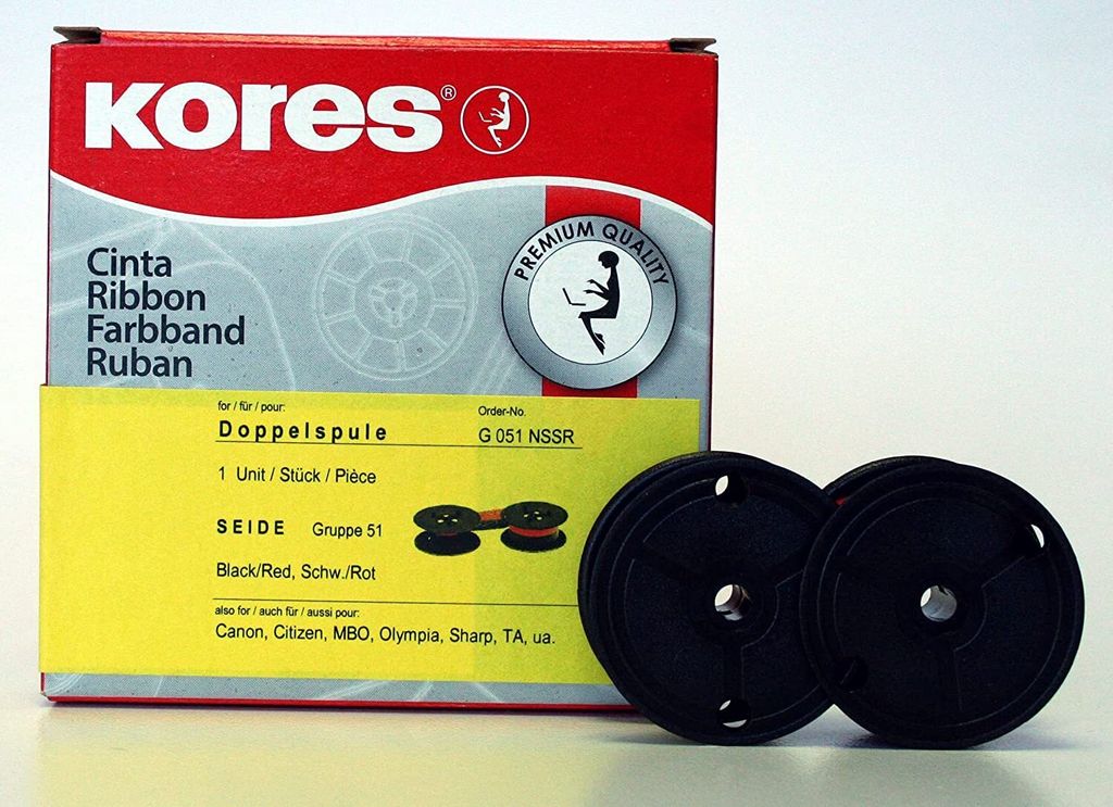 Kores Farbband Gruppe 51 Canon/OLYMPIA Seide schwarz / rot