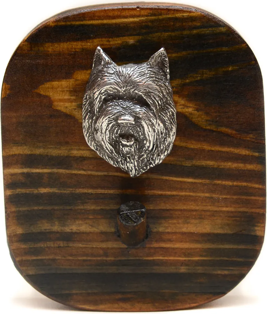 Art-Dog Cairn Terrier II Portaguinzaglio Portachiavi Artigianale Argentato