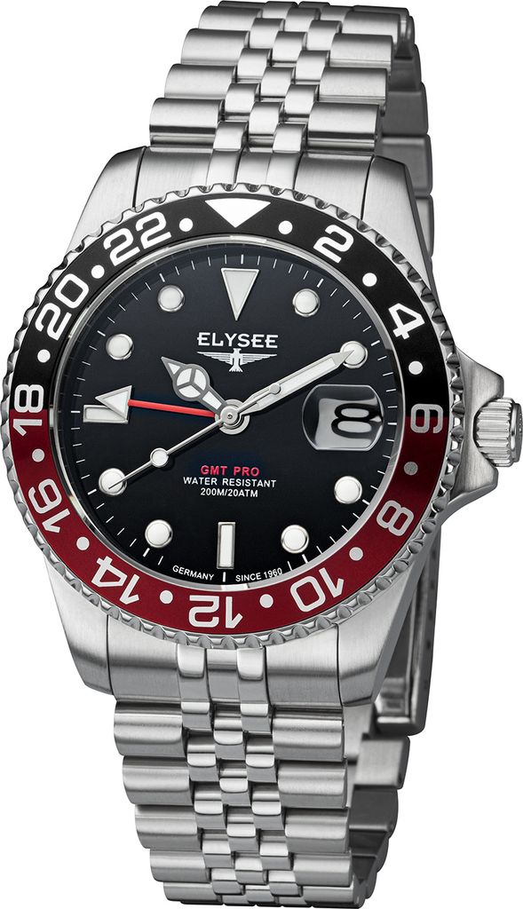 ELYSEE Herrenuhr GMT  Pro. schwarz rot onesize Herren Produktbild 