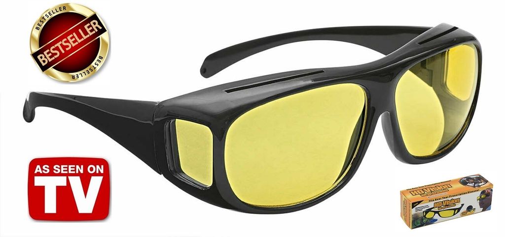 polarisierend Sonnenbrille HD VISION Kfz-Nachtfahrbrille Überziehbrille 