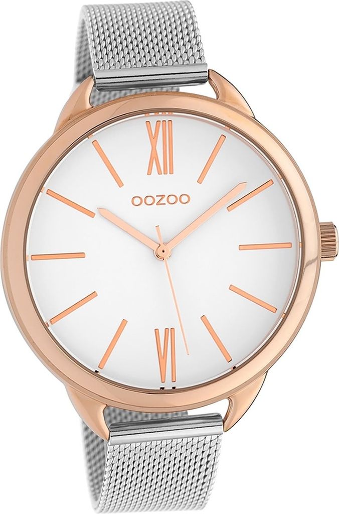 Oozoo Edelstahl Damen Uhr Analog Quarzuhr Armband silber Timepieces D2UOC10133