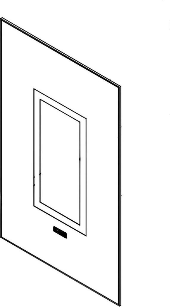 Original Klover SM120 Siebdruck-Keramikglas 4x306x487mm für Smart 80 - Smart 120 Öfen