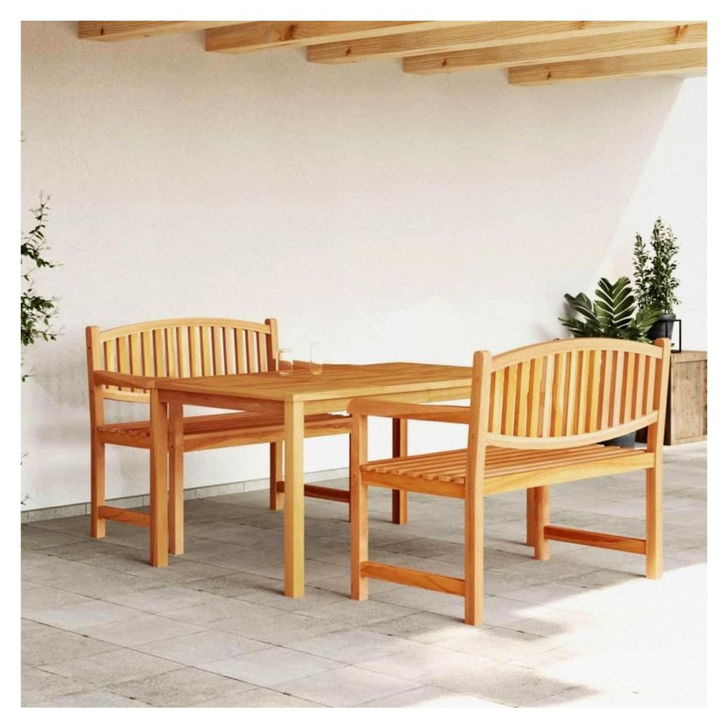 Gartenmöbel-Set, 3-teilig, aus Teakholz