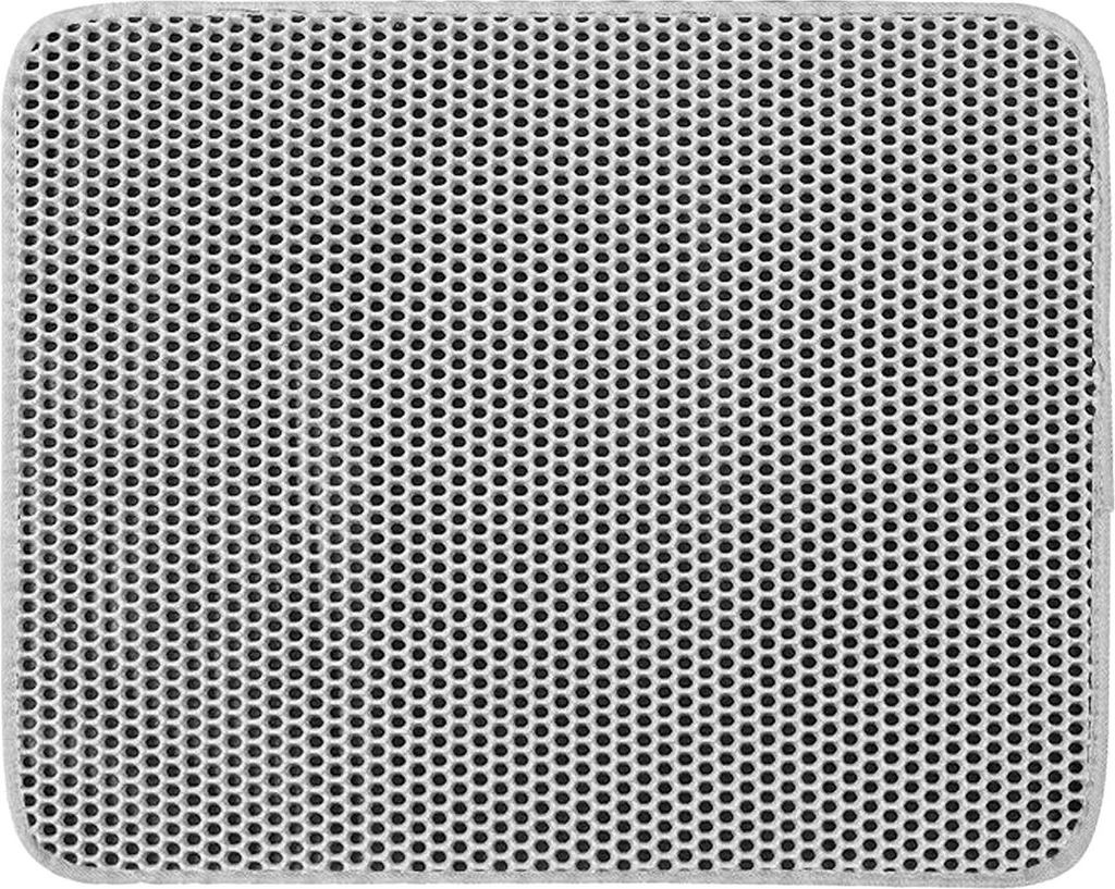 OKWISH Katzentoiletten Matte rutschfest, Katzenstreu Auffangmatte waschbar, Katzenklo Unterlage wabenförmig, EVA Katzenstreumatte 60x45 cm, Grau