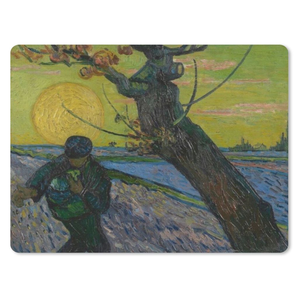 MuchoWow Mauspad Mousepad Der Sämann - Vincent van Gogh 40x30 cm - Mousepads - Maus Mat - Pad - Mausunterlage - Anti Rutsch