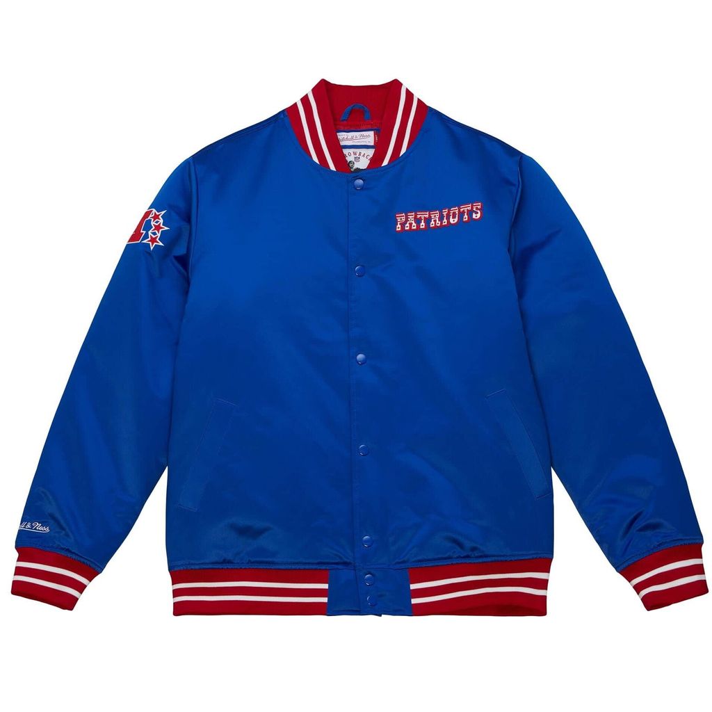 New England Patriots NFL Mitchell & Ness Heavyweight Satin Jacke Blau-2XL