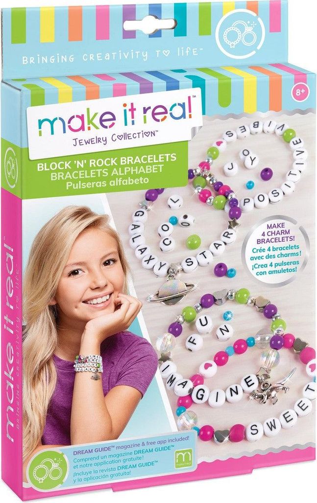 Make It Real Charm-Armbänder-Selbstbauset „Block & Rock“