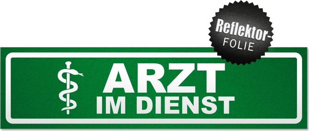 Arzt im Dienst Motiv 1 invertiert Magnetschild Schild magnetisch