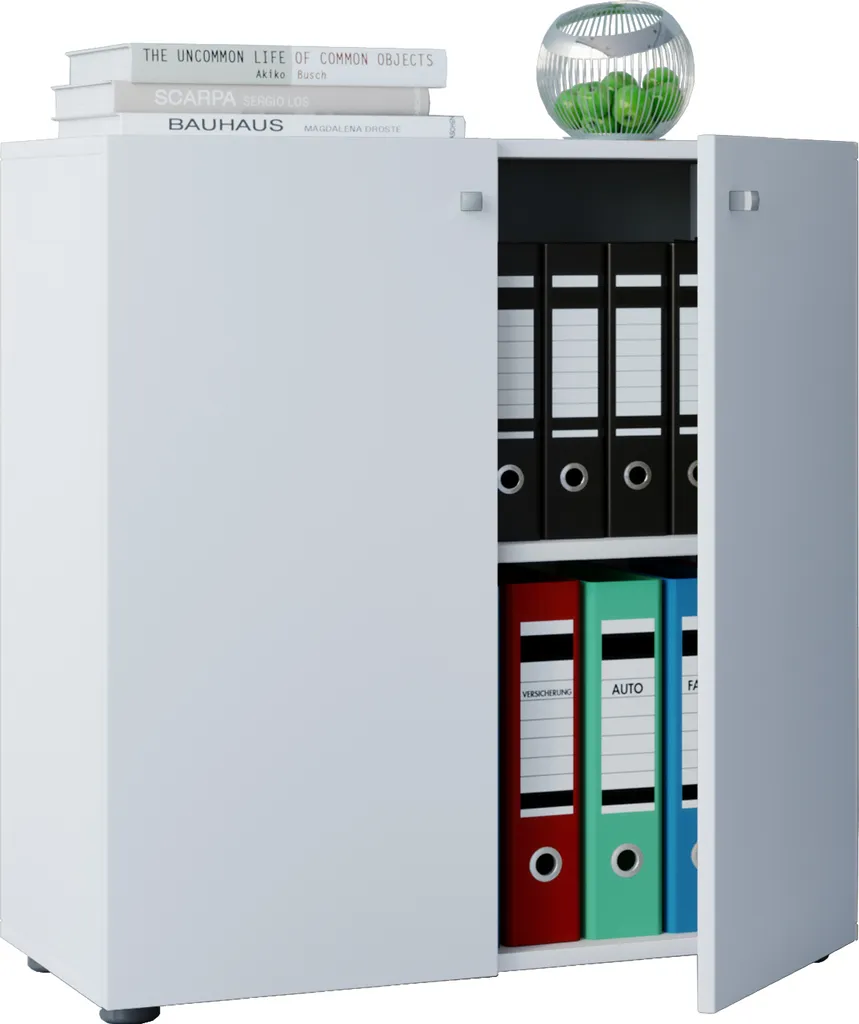Mobile Contenitore Bianco Lona 70x74 cm | Design Minimal per Ufficio