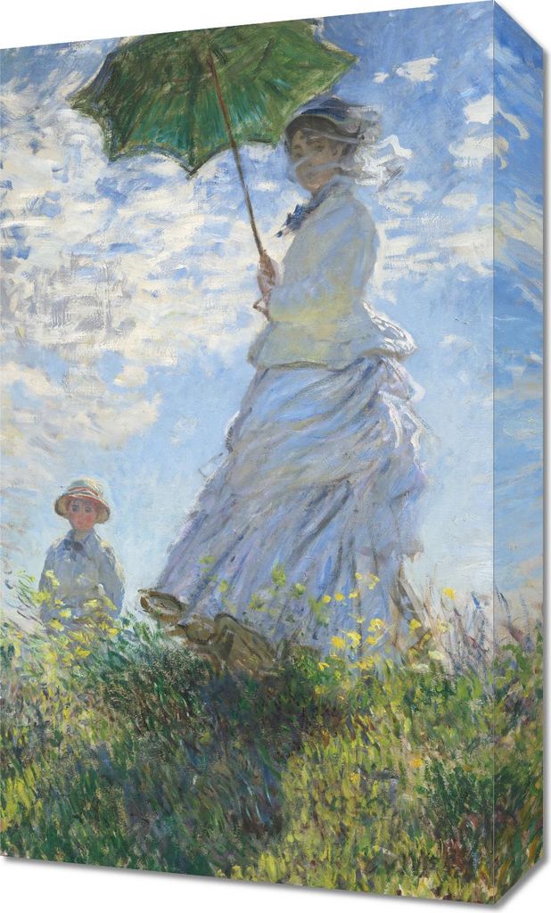 Bild 30x50cm Madame Monet und ihr Sohn, Monet Vintage