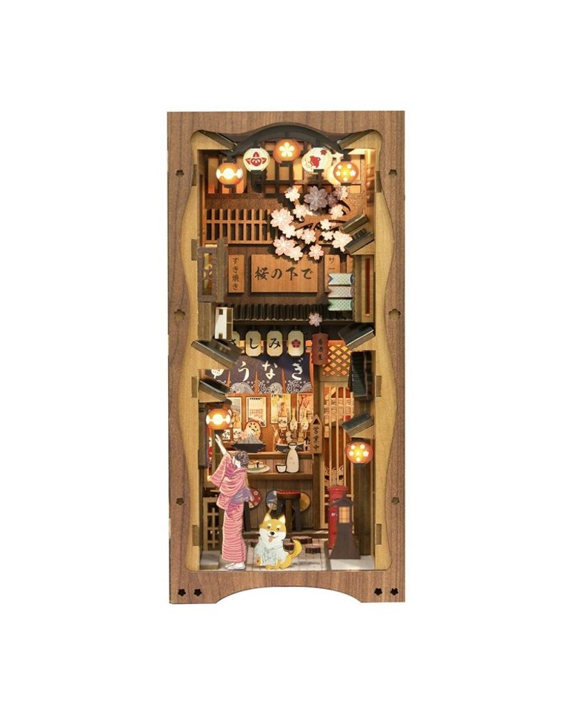 Cutebee Booknook Under the Sakura Tree Miniatuurhuis Productafbeelding 