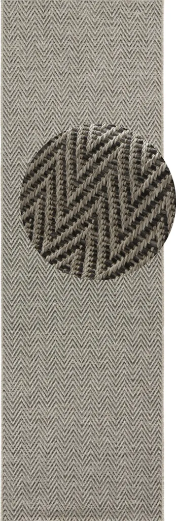 Tapis Gris Anthracite Anti-Tache Aspect Sisal pour Entrée et Jardin