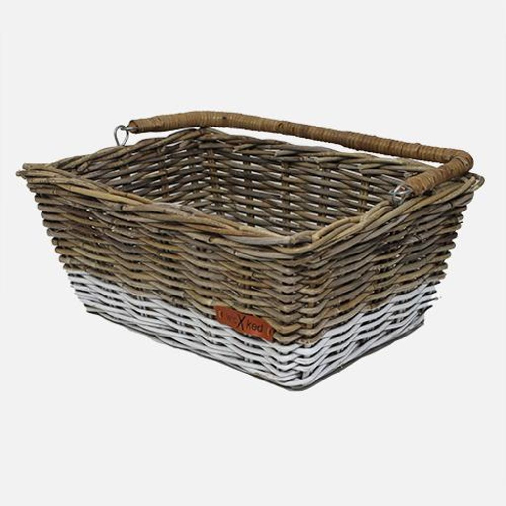 WICKED Einkaufskorb Grau/weißer Boden (45x33x19)
