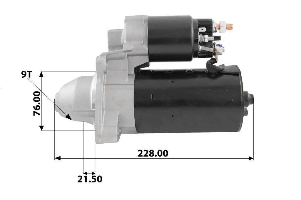 Démarreur BMW Série 3 E46 : Solution 12 V 1,4 kW Tesla Technics TT15221