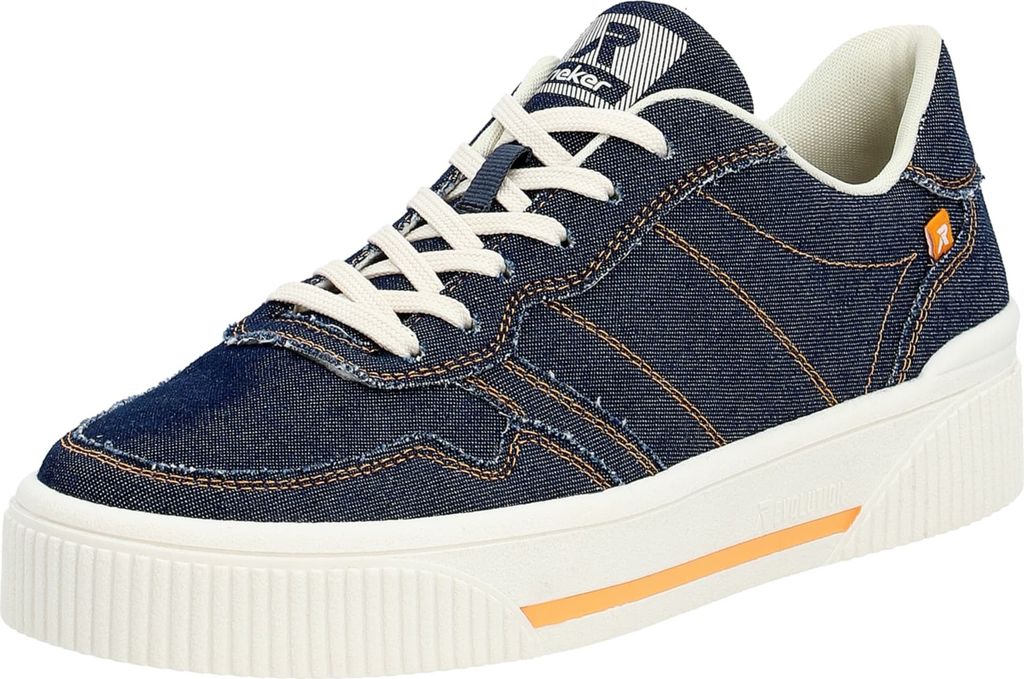 Rieker Plateau Sneaker Damen 31373432383335 Blau 38 EU Produktbild 