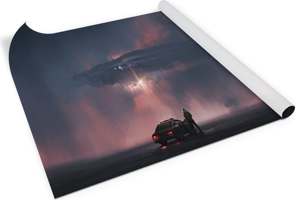 Außerirdisches schiff ufo– Möbelfolie selbstklebend – PVC Klebefolie für Möbel – Küche – Schränke – Möbelrenovierungsfolie – Mö...