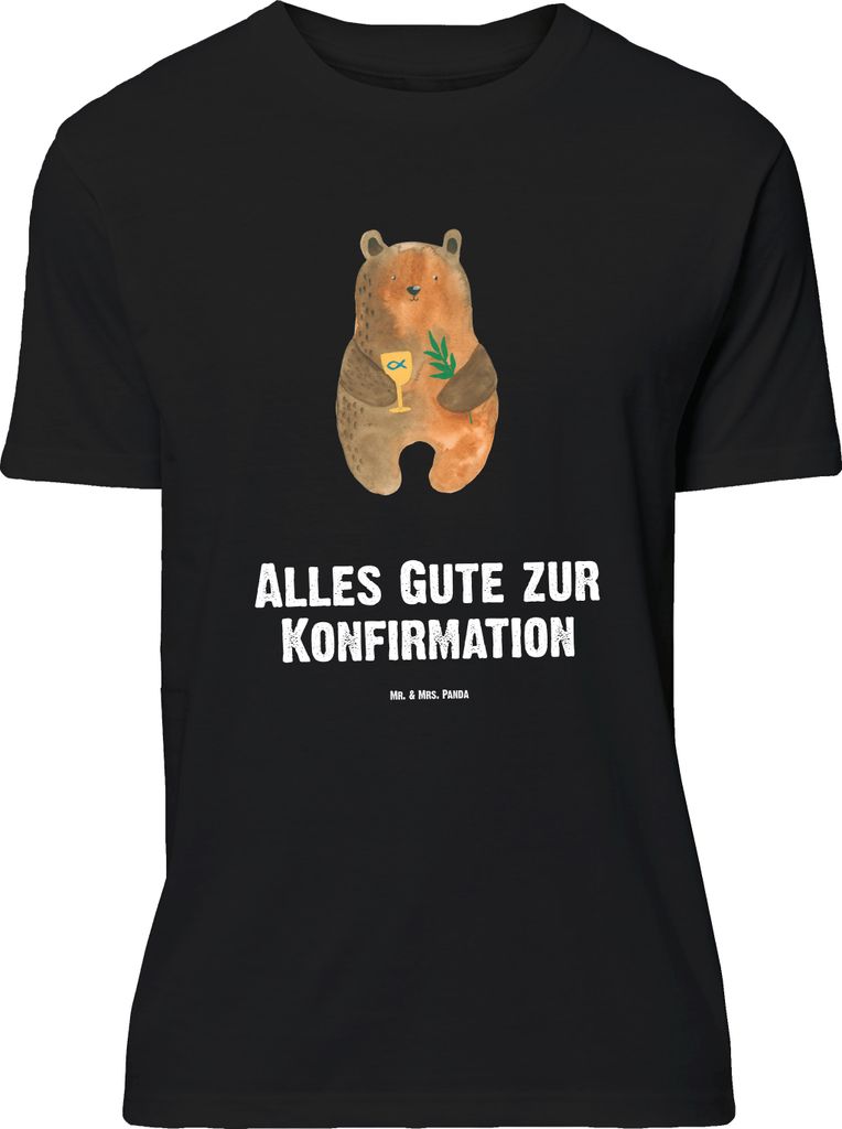 Mr. & Mrs. Panda Größe XL T-Shirt Bär Konfirmation - Schwarz - Geschenk, Evangelisch, Shirt, Gottesdienst, mit Spruch, Teddy, Tshirt, Kirche