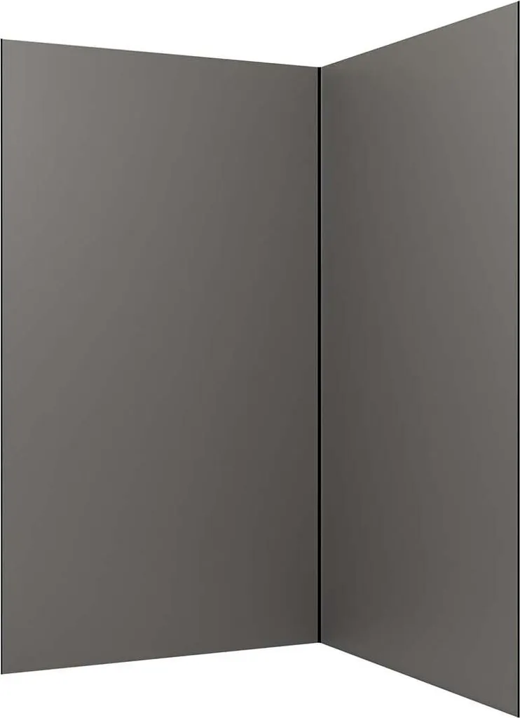 Panneaux Aluminium Gris 120x210 cm Inaltérables avec Profilés Noirs