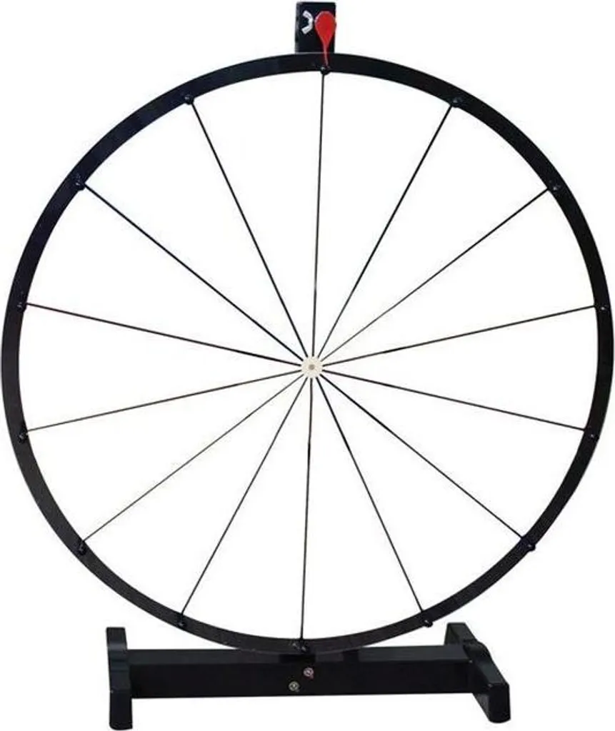 Roue de la Fortune 60 cm Blanche avec Marqueur et Éponge Effaçable