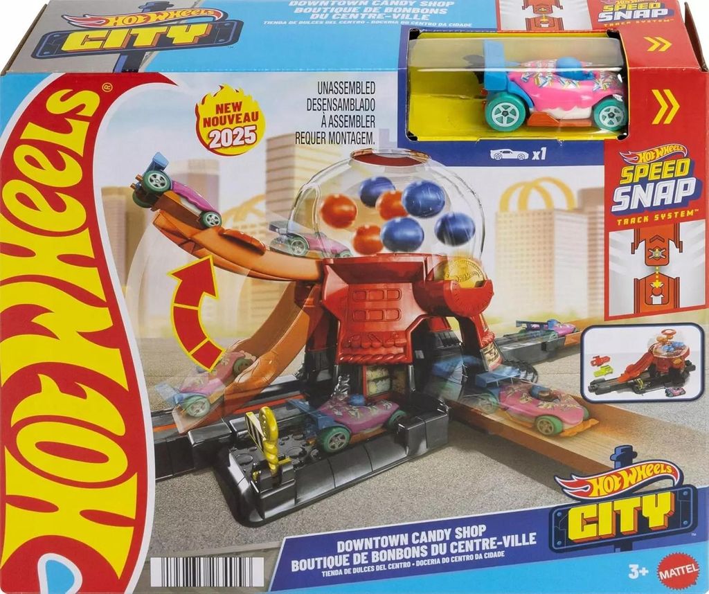 MATTEL Hot Wheels City - Obchod so žuvačkami + auto JBM62 Obrázok produktu 