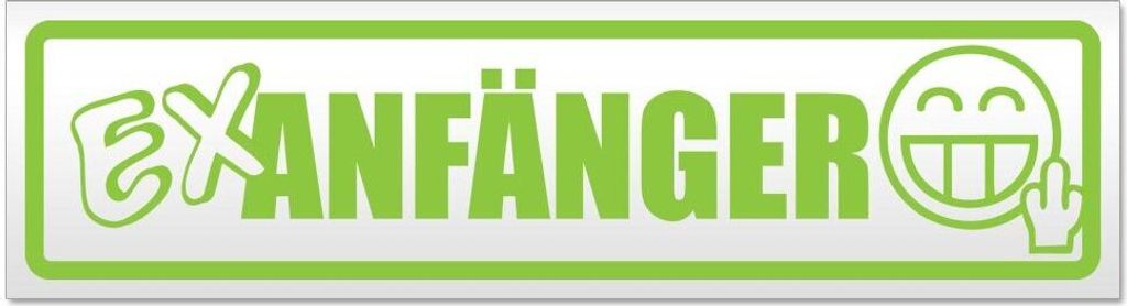 Kiwistar Ex Anfänger Magnetschild Schild magnetisch - 60cm Lindgrün - Magnetfolie für Auto PKW Kfz