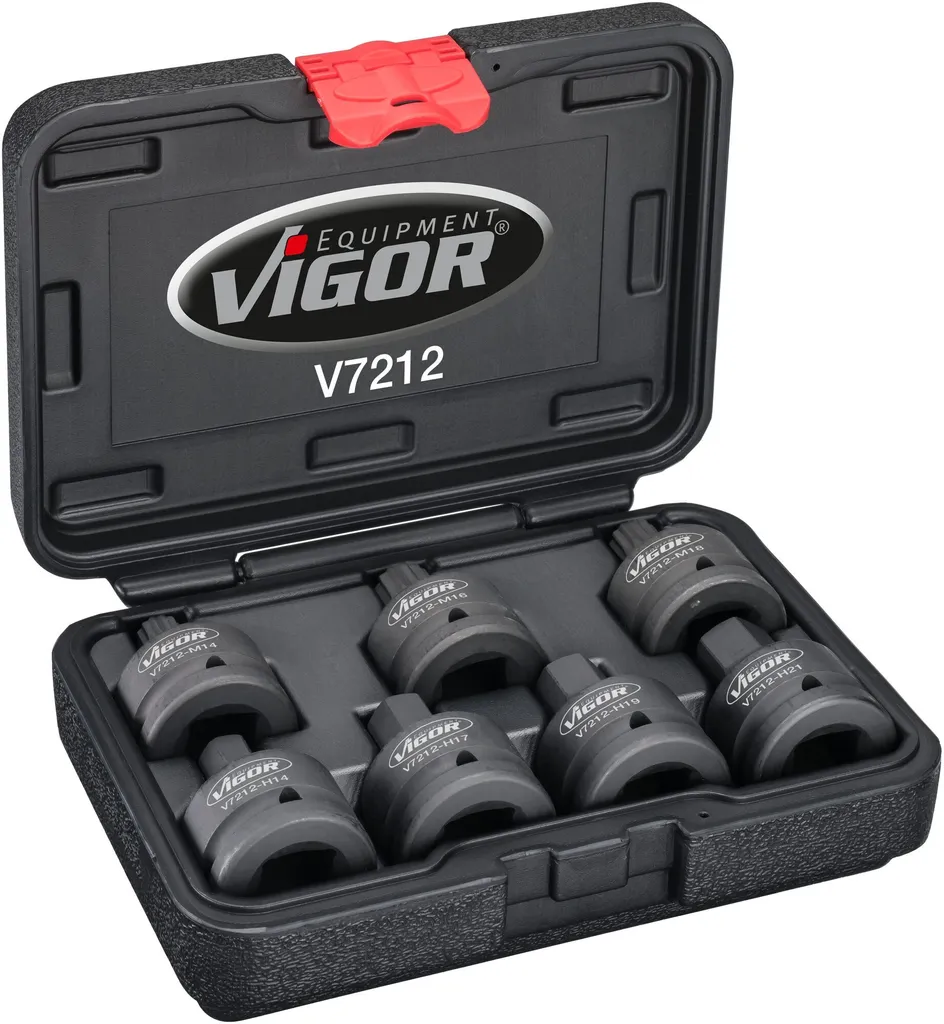 Bussola ad Impulso VIGOR V7212 3/4" - Kit 7 Pezzi XZN/Esagonale