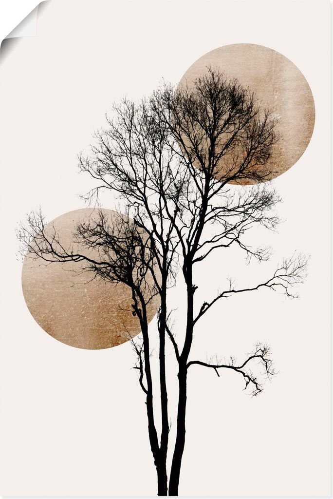 ARTland Poster Sonne und Mond versteckt Größe: 80x120 cm