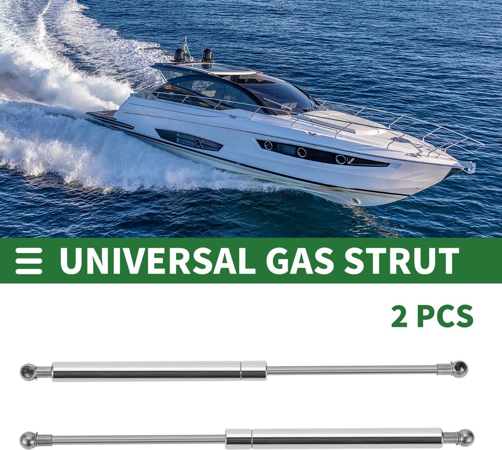 Universelle Edelstahl-Liftunterstützungsstreben Kugelgelenk-Gasfeder für Bootsmarine-Hubdeckel-Werkzeugkasten-Abdeckung 15 Zoll / 380 mm 20 Pfund...