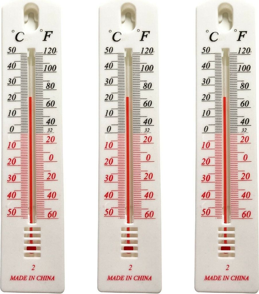 3x Thermometer Außen Garten Zimmer Balkon Innen Produktbild 