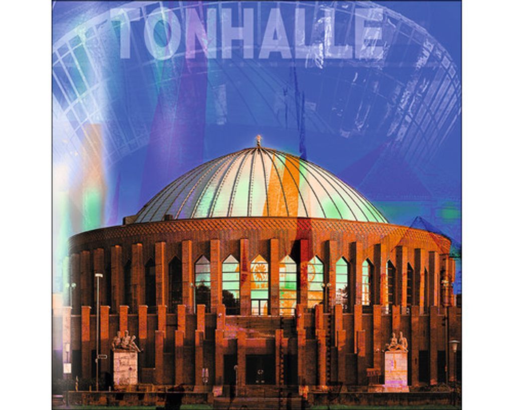 Glasbild Düsseldorf Tonhalle 50x50 cm