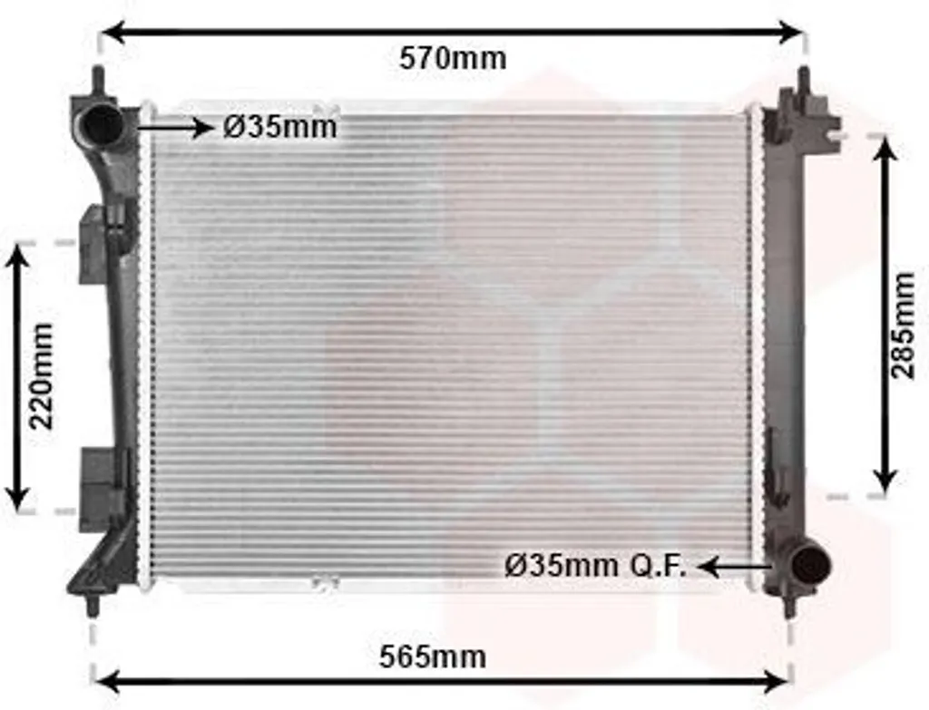 Radiateur VAN WEZEL 82012739 : stop surchauffe moteur KIA Rio et Stonic