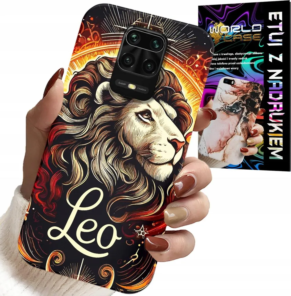 Custodia Per Xiaomi Note 9 Pro / 9S - Leone, Segno Zodiacale, Custodia + Vetro