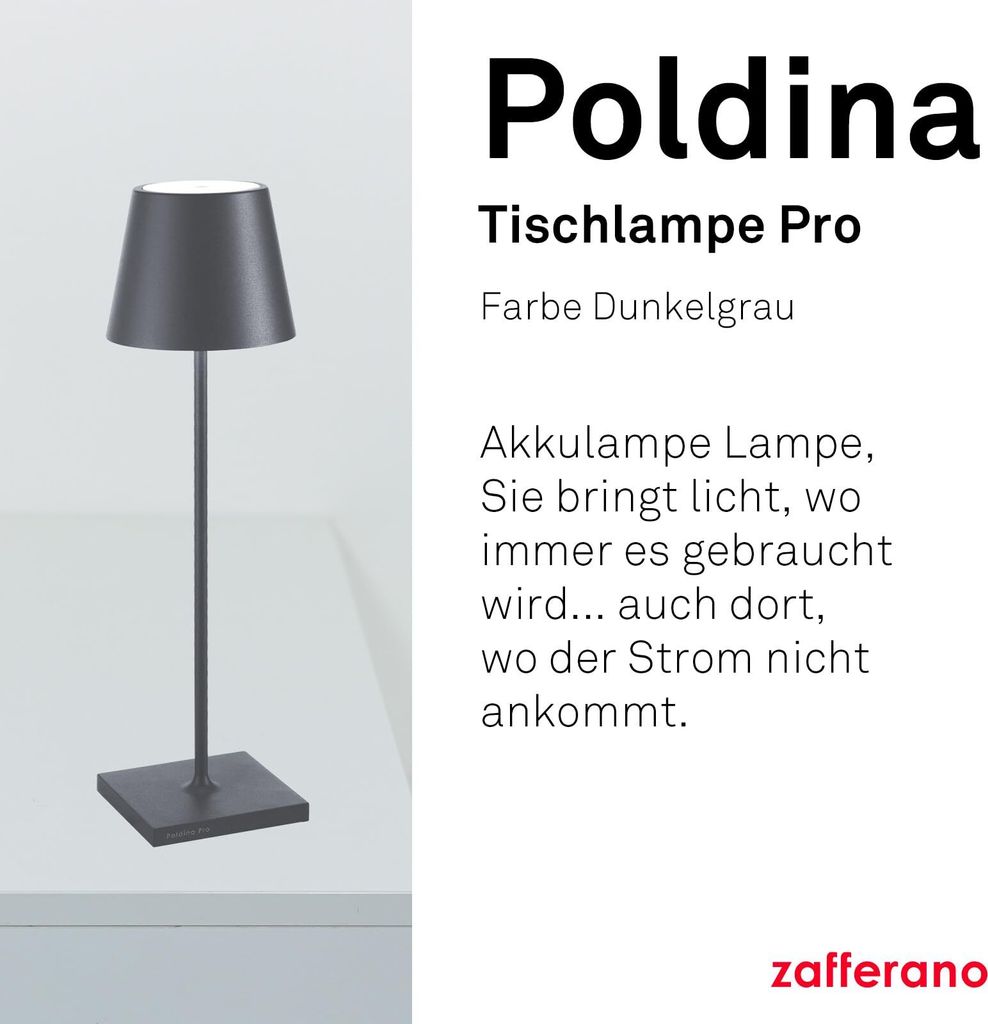Zafferano Poldina Pro Tischlampe - Aufladbare LED Produktbild 8