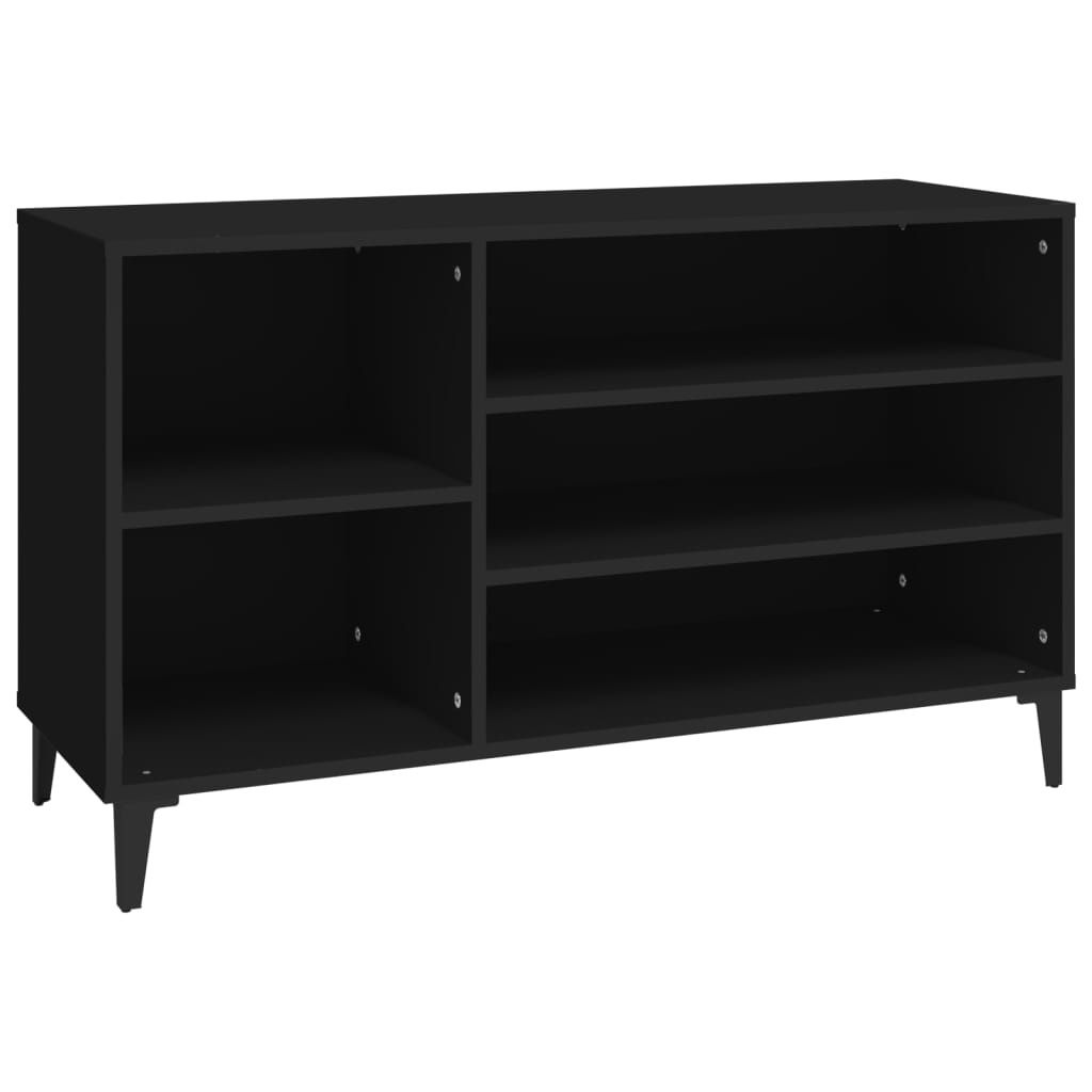 vidaXL Portascarpe nero 102x36x60 cm Materiale a base di Immagine del prodotto 