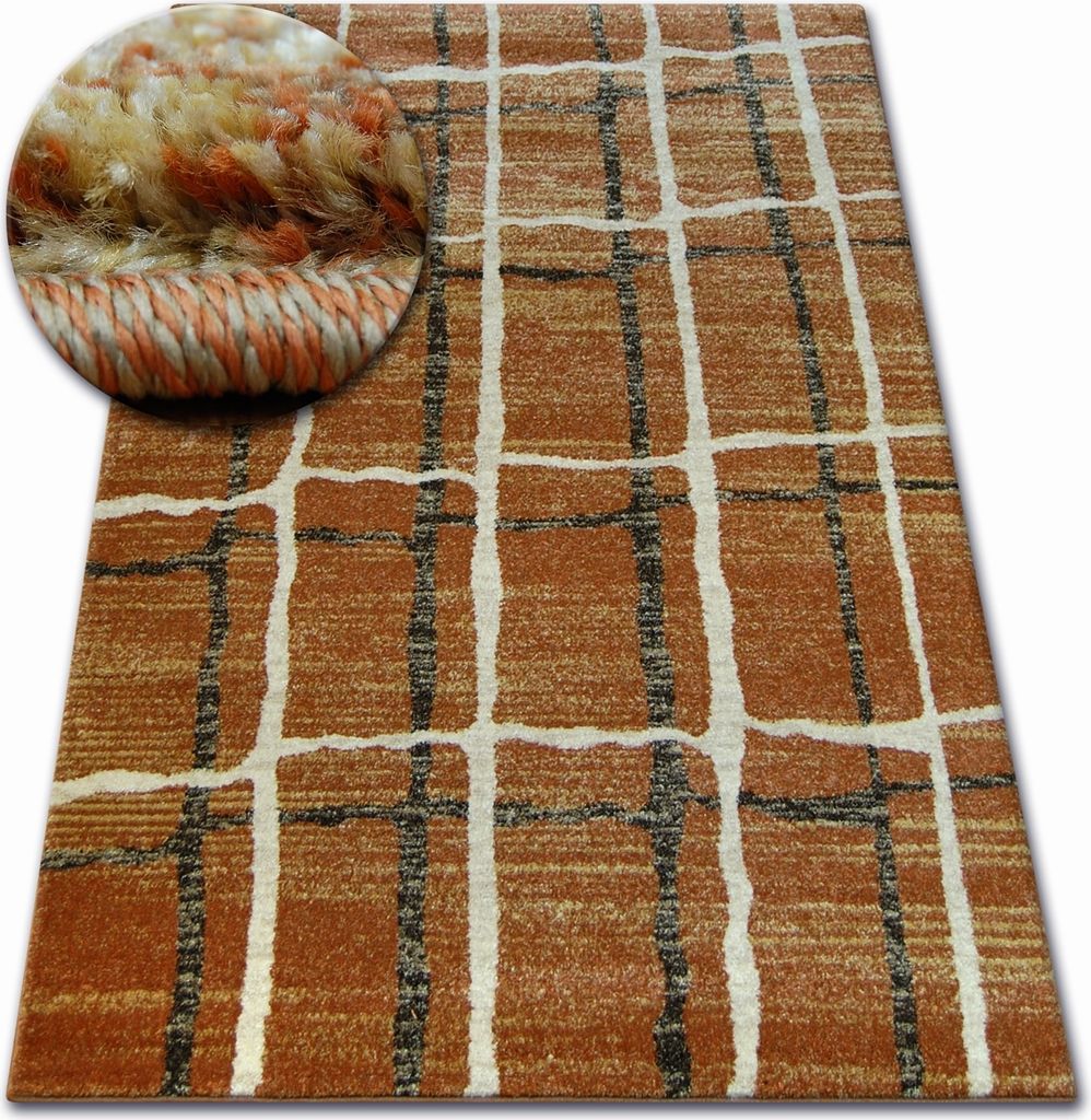 Teppich SHADOW 9359 rost / Creme braun 80x150 cm
