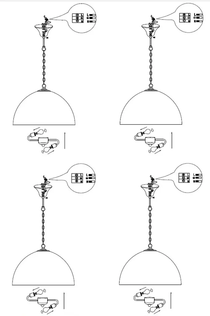 Éclairage de salon lustre 2 spots Marvel bronze argent ø40cm E27 - 6