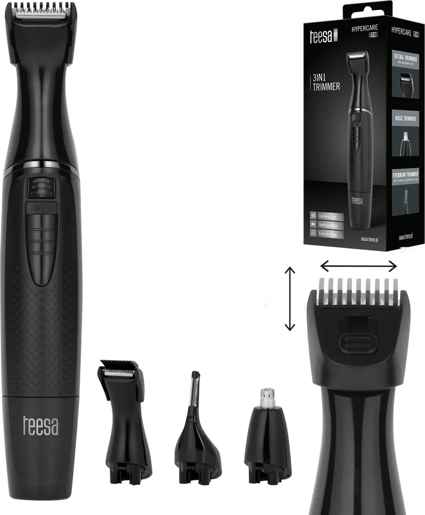 Trimmer 3 in 1 Teesa T100 Corpo: Grooming Facile per Naso e Barba