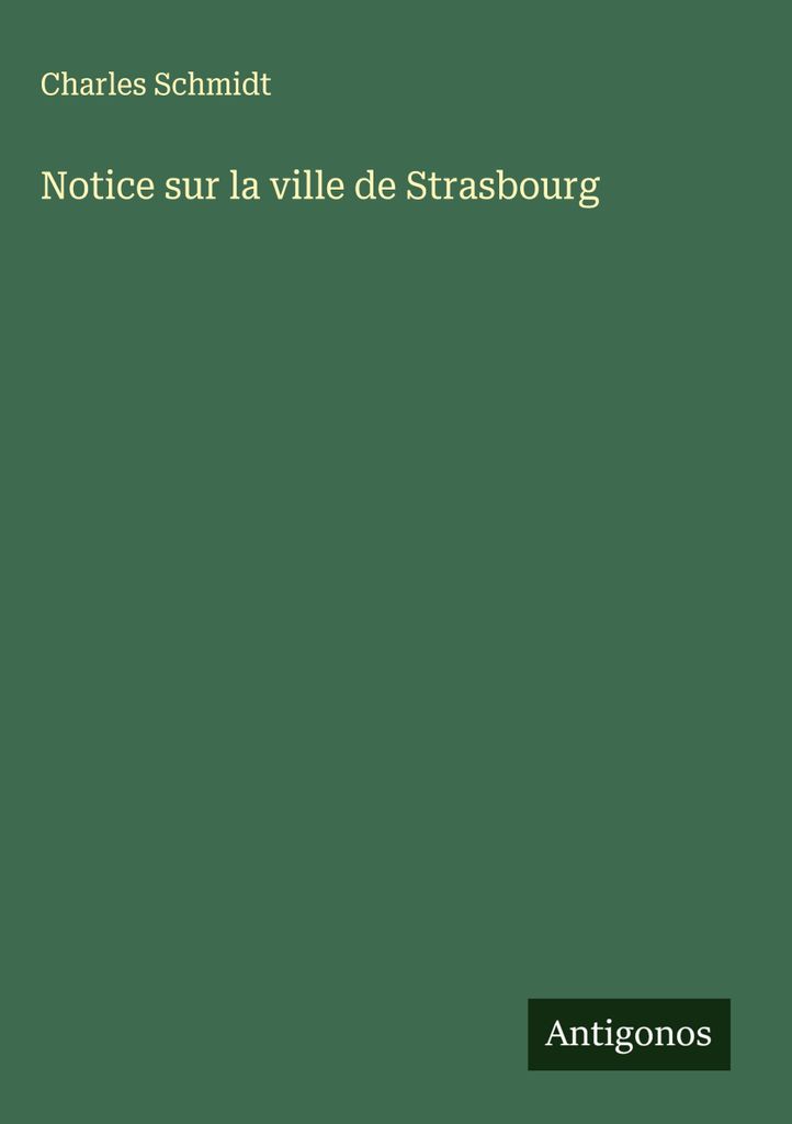 Notice on the City of Strasbourg