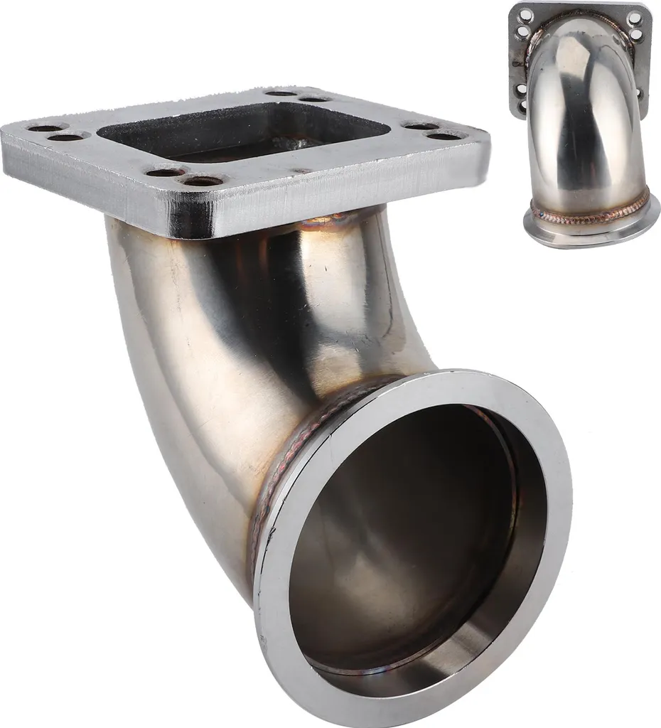 Gomito 90° Turbo T3 a V-Band 3.0 - Acciaio 304 CNC Top Quality