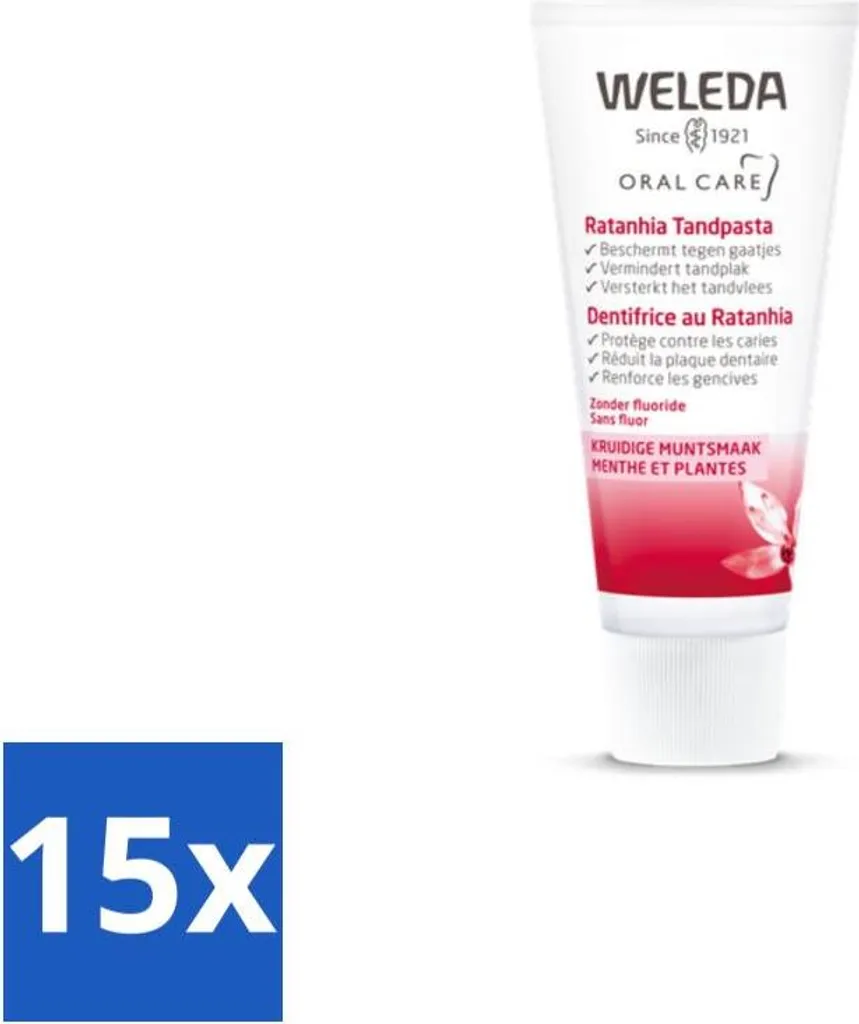Multipack Weleda Ratania 15 Pezzi | Igiene Orale Bio e Sostenibile