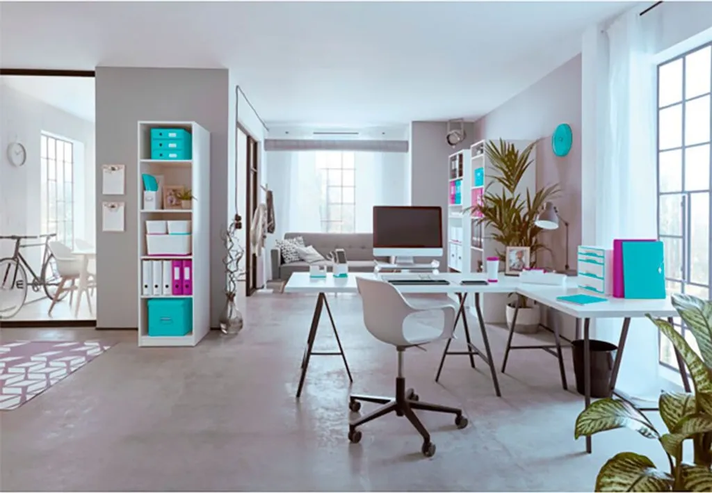 Leitz WOW Cube Boîte à Tiroirs A4 Plastique 5 Tiroirs Blanc et Bleu - 7