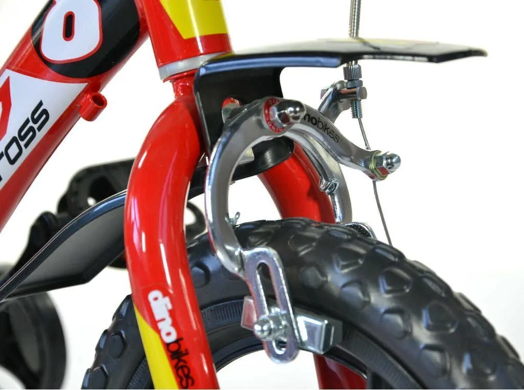 Vélo 12 pouces garçon Dino Pro Cross Rouge/Noir avec roues stabilisatrices - 15