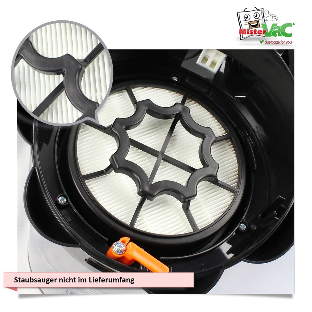 MisterVac | compatibile con filtro di ricambio filtro motore Siemens VSQ4G1432/01 Q4.0 silencePower