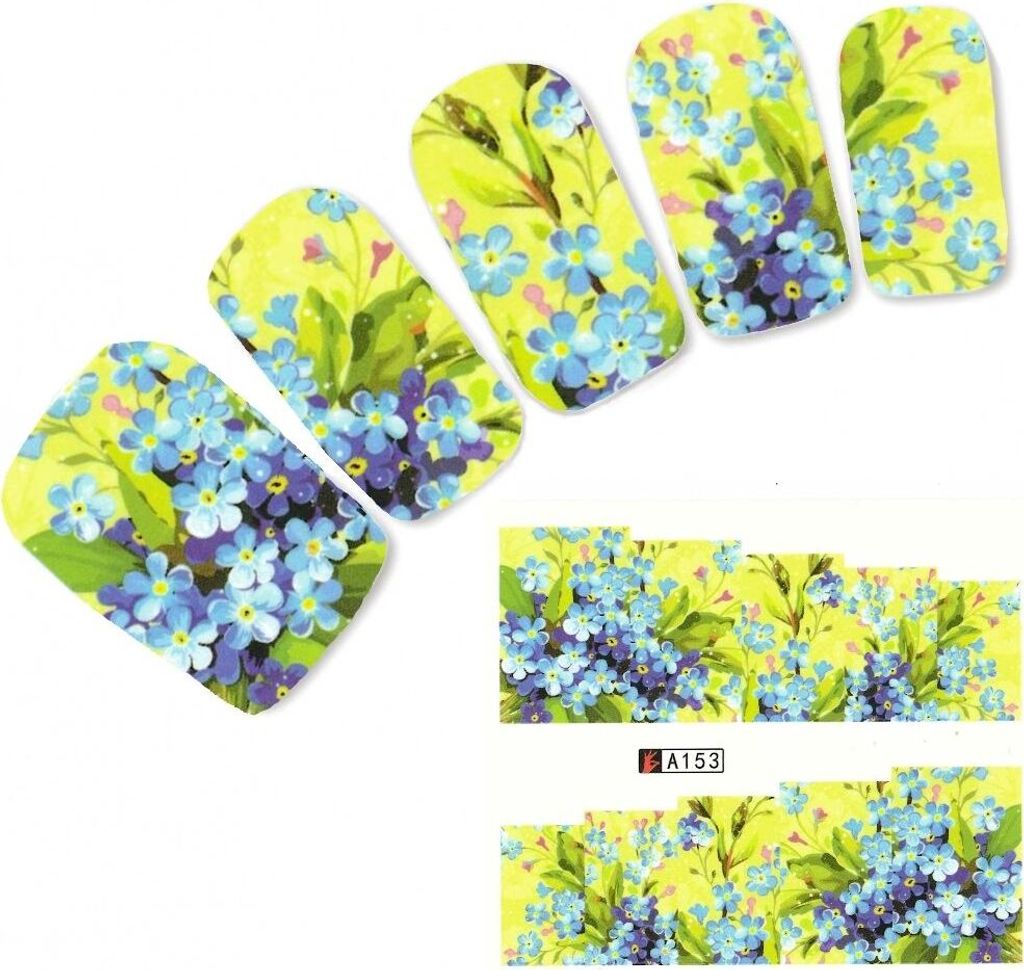 Tattoo Nail Blumen Rosen Bläter Aufkleber Nagel Sticker