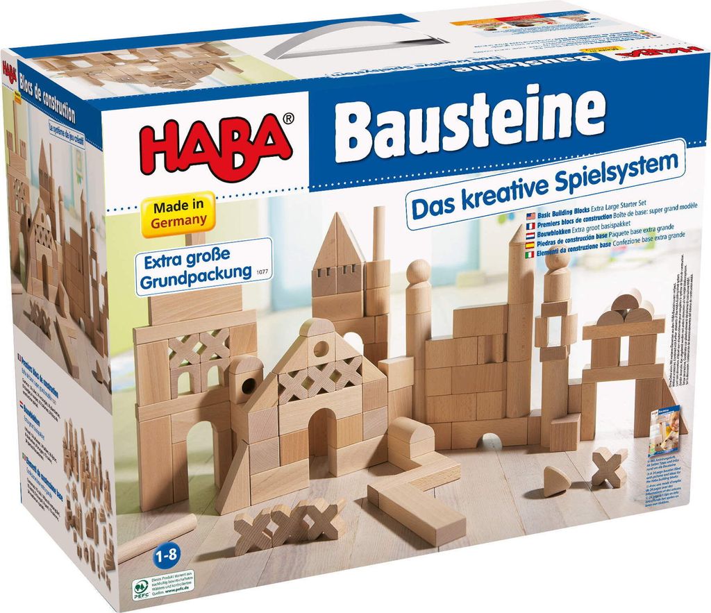 HABA Blocs de construction Blocs de base naturels, grand Image du produit 