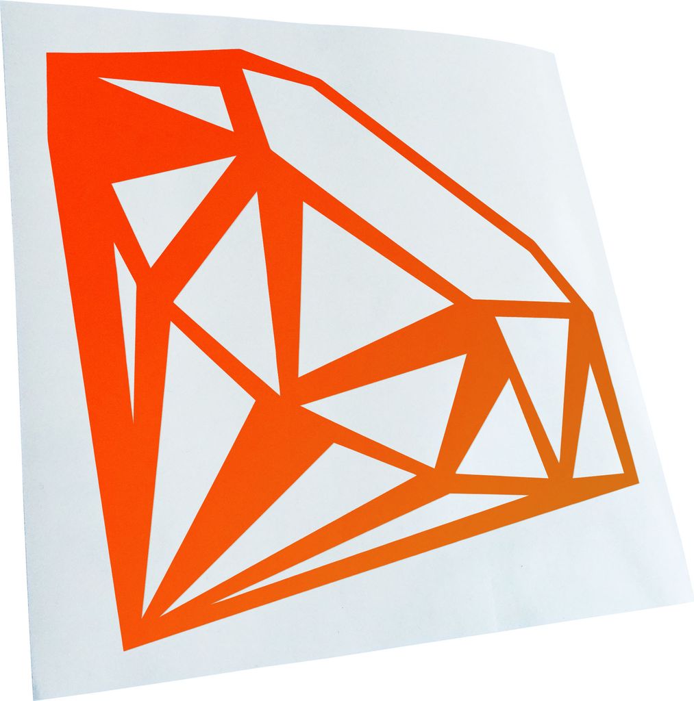 Kiwistar - Autoaufkleber - Edelstein Gemstone Heckscheibe - Aufkleber für Auto Kfz Fahrrad, LKW, Truck Mofa