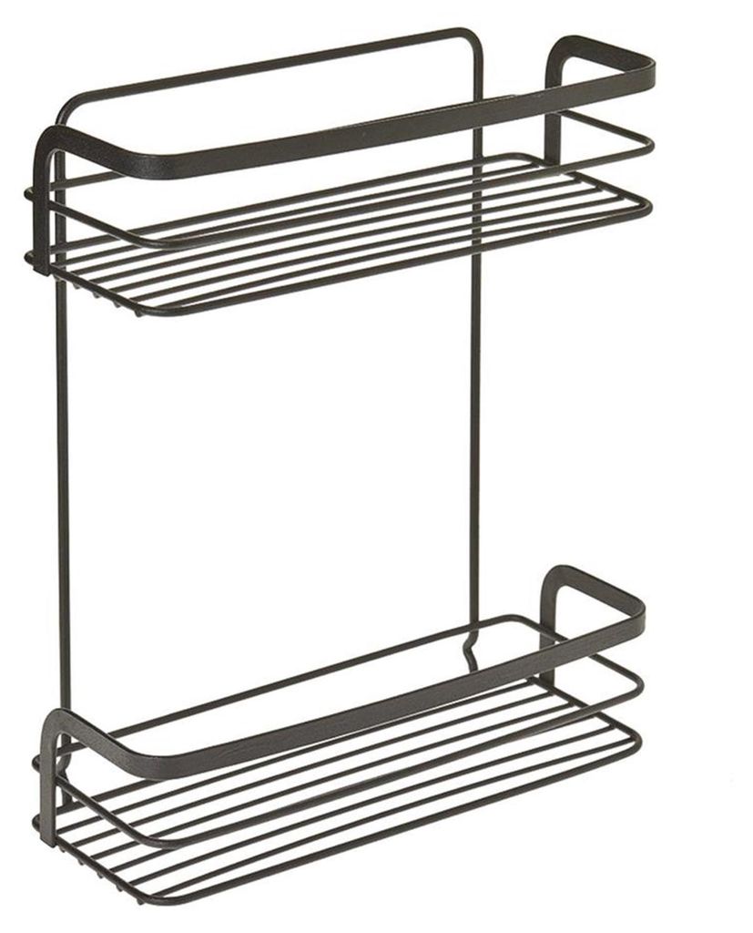 Metaltex Duschregal mit 2 Etagen Schwarz