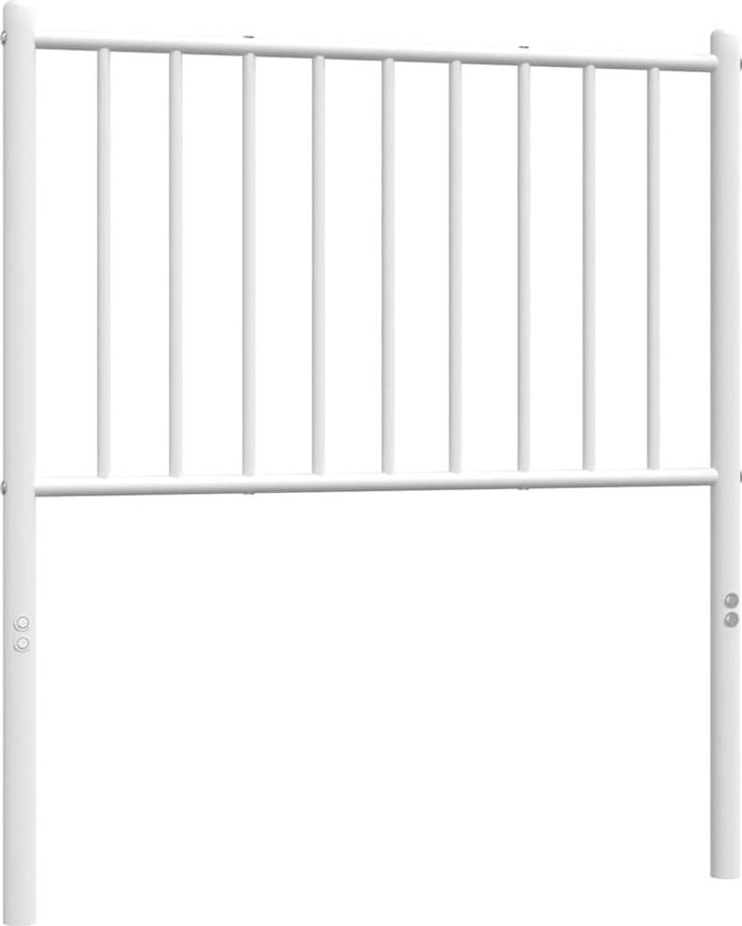 vidaXL Ersatz-Kopfteil Metall Weiß 75 cm